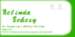 melinda bekesy business card
